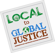 Local to Global Justice logo tilt